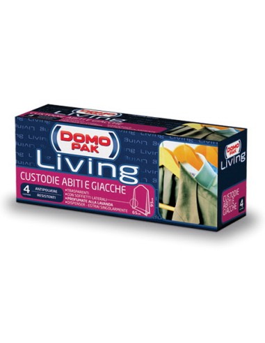 domopak living custodie profumate 65x95cm - 4 pezzi - abiti e giacche: tuttocasashop.it: prodotti per bucato e tessuti