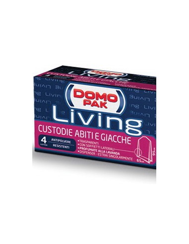 domopak living custodie profumate 65x95cm - 4 pezzi - abiti e giacche: tuttocasashop.it: prodotti per bucato e tessuti