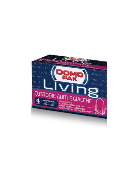 domopak living custodie profumate 65x95cm - 4 pezzi - abiti e giacche: tuttocasashop.it: prodotti per bucato e tessuti