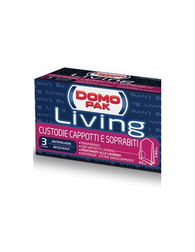 domopak living custodie profumate 65x140cm - 3 pezzi - cappotti e soprabiti: tuttocasashop.it: prodotti per bucato e tessuti