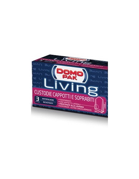 domopak living custodie profumate 65x140cm - 3 pezzi - cappotti e soprabiti: tuttocasashop.it: prodotti per bucato e tessuti