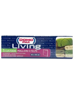 domopak living custodie 43x50cm - 5 pezzi - maglioni e felpe: tuttocasashop.it: prodotti per bucato e tessuti