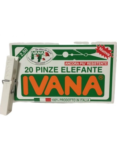 ivana pinze stendi bucato in plastica extra resistenti - 20 pezzi - elefante: tuttocasashop.it: prodotti per bucato e tessuti