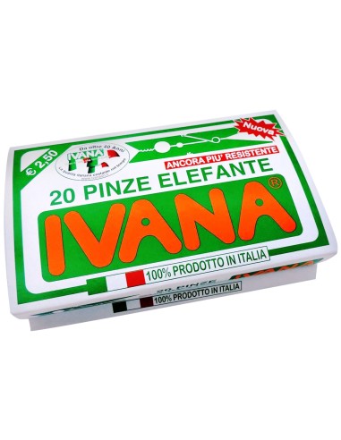 ivana pinze stendi bucato in plastica extra resistenti - 20 pezzi - elefante: tuttocasashop.it: prodotti per bucato e tessuti