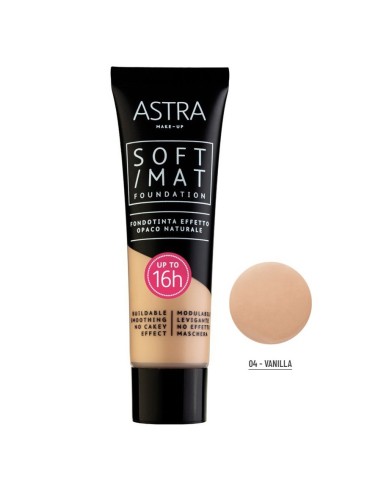 astra soft/mat fondotinta effetto opaco naturale - 16h+ - 04 - vanilla: tuttocasashop.it: igiene e cura della persona