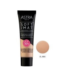 astra soft/mat fondotinta effetto opaco naturale - 16h+ - 05 - honey: tuttocasashop.it: igiene e cura della persona