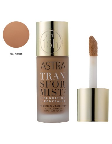 astra transformist fondotinta + correttore semi matt finish - 06 - mocha: tuttocasashop.it: igiene e cura della persona