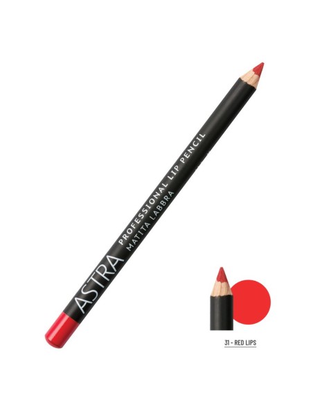 astra professional lip pencil - matita labbra - 31 - red lips: tuttocasashop.it: igiene e cura della persona