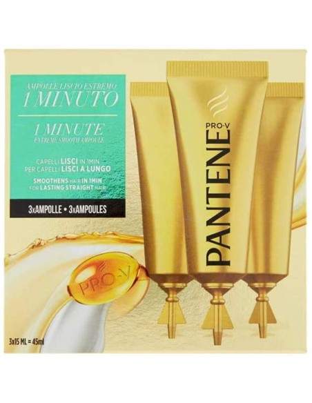 pantene pro-v ampolle trattamento capelli - 15ml - 3 pezzi - capelli lisci: tuttocasashop.it: igiene e cura della persona
