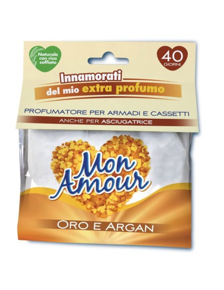 mon amour profumatore - 12 grammi - oro - per armadi cassetti asciugatrici: tuttocasashop.it: prodotti per bucato e tessuti