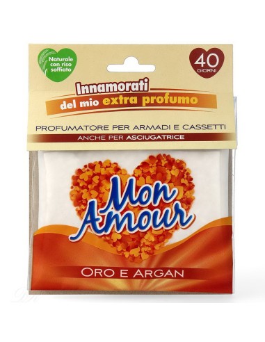 mon amour profumatore - 12 grammi - oro - per armadi cassetti asciugatrici: tuttocasashop.it: prodotti per bucato e tessuti