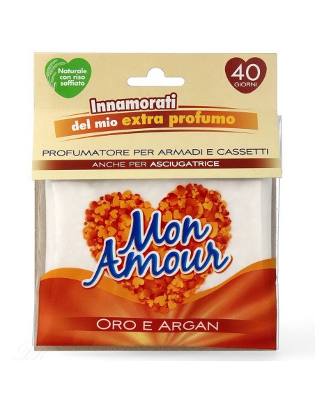 mon amour profumatore - 12 grammi - oro - per armadi cassetti asciugatrici: tuttocasashop.it: prodotti per bucato e tessuti