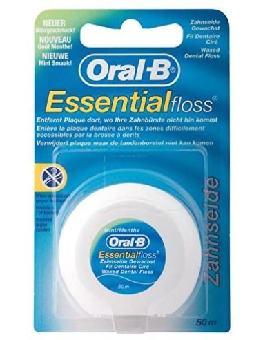 oral-b essential floss - filo interdentale cerato - 50 metri - art.029: tuttocasashop.it: igiene e cura della persona