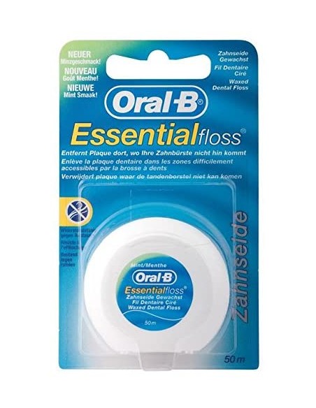oral-b essential floss - filo interdentale cerato - 50 metri - art.029: tuttocasashop.it: igiene e cura della persona