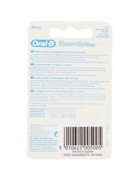 oral-b essential floss - filo interdentale cerato - 50 metri - art.029: tuttocasashop.it: igiene e cura della persona