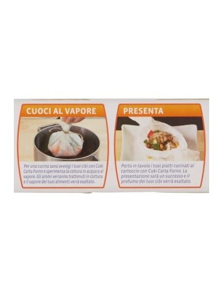cuki carta forno 25 fogli 33x38cm - pretagliati per adattarsi alle teglie: tuttocasashop.it: carta & monouso