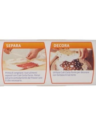 cuki carta forno 25 fogli 33x38cm - pretagliati per adattarsi alle teglie: tuttocasashop.it: carta & monouso