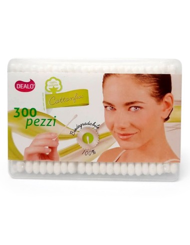 dealo cotonfiock 300 pezzi - bastoncini cotonati - biodegradabili: tuttocasashop.it: igiene e cura della persona