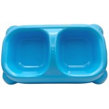 Ciotola Per Alimentazione Cani - Doppia Vaschetta 600+600g - Vari Colori
