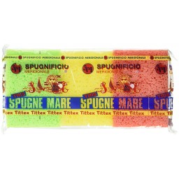 Tris Mare Spugne Rettangolari 3pz - 3 Spugne 10x14x4 Cm - Colori Assortiti
