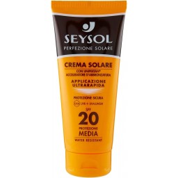 Seysol Crema Solare 200ml - Water Resistant - Spf 20 - Protezione Media