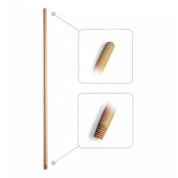 Manico Scopa Legno 130cm - Attacco Universale A Vite
