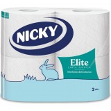 Nicky Elite Carta Igienica Morbida E Delicata - 3 Veli - 4 Rotoli - 160 Str.