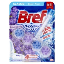 Bref Wc Power Activ - Tavoletta Wc Deodorante 4 Funzioni - 50g - Lavanda