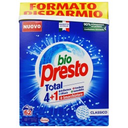 Bio Presto Detersivo Lavatrice In Polvere Fustone - 62 Misurini - 3100g