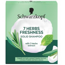 Schwarzkopf Shampoo Solido - 60g - Con Estratti Delle 7 Erbe - Freshness