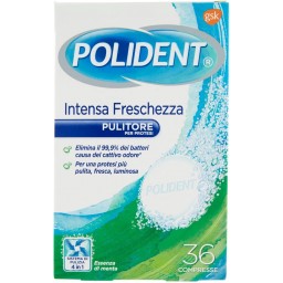 Polident 36 Compresse Effervescenti - Tripla Freschezza - Pulizia Dentiere