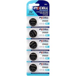 Pkcell Pile Bottone Lithio Cr2025 3v Lithium Button Cell - 5 Pezzi