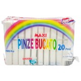 Dinamic 20 Mollette Da Bucato In Plastica - Bianche