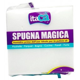 Itaca' Gomma Magica - 2 Pezzi - Spugna Magica Per Piastrelle Parquet Bagno