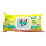 Idrofil Salviettine Imbevute - 72 Pezzi - Apertura Pop-up - Aloe Biologico