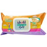 Idrofil Salviettine Imbevute - 72 Pezzi - Apertura Pop-up - Argan Biologico