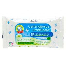 Idrofil Carta Igienica Umidificata - 12 Morbide Salviettine Con Aloe Vera