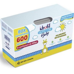 Idrofil Salviettine Imbevute 600 Pezzi Box Convenienza - Fiori Di Calendula