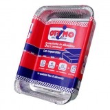 Ottimo Vaschetta Alluminio Con Coperchio - 2 Porzioni 20x14x4cm - 3 Pezzi