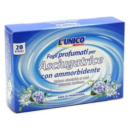 L'unico 20 Fogli Profumati Per Asciugatrice Con Ammorbidente - Classico