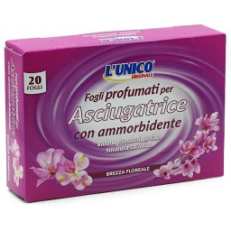 L'unico 20 Fogli Profumati Per Asciugatrice Con Ammorbidente - Br. Floreale
