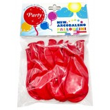 12 Palloncini Gonfiabili - 19x30cm - Rosso - Party - Feste