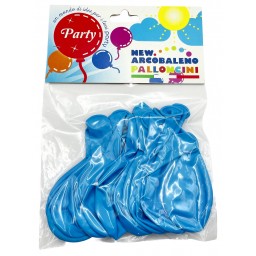 12 Palloncini Gonfiabili - 19x30cm - Azzurro - Party - Feste