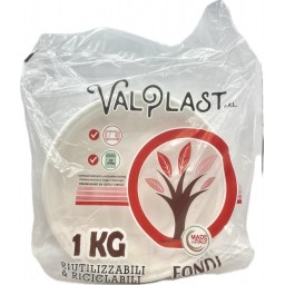 Piatti Monouso Plastica Extra Rigidi Diametro 22cm - 1kg - 44 Pezzi - Fondi