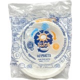 Elios 40 Piatti Monouso In Plastica Formato Dessert Bianchi - Diametro 17cm