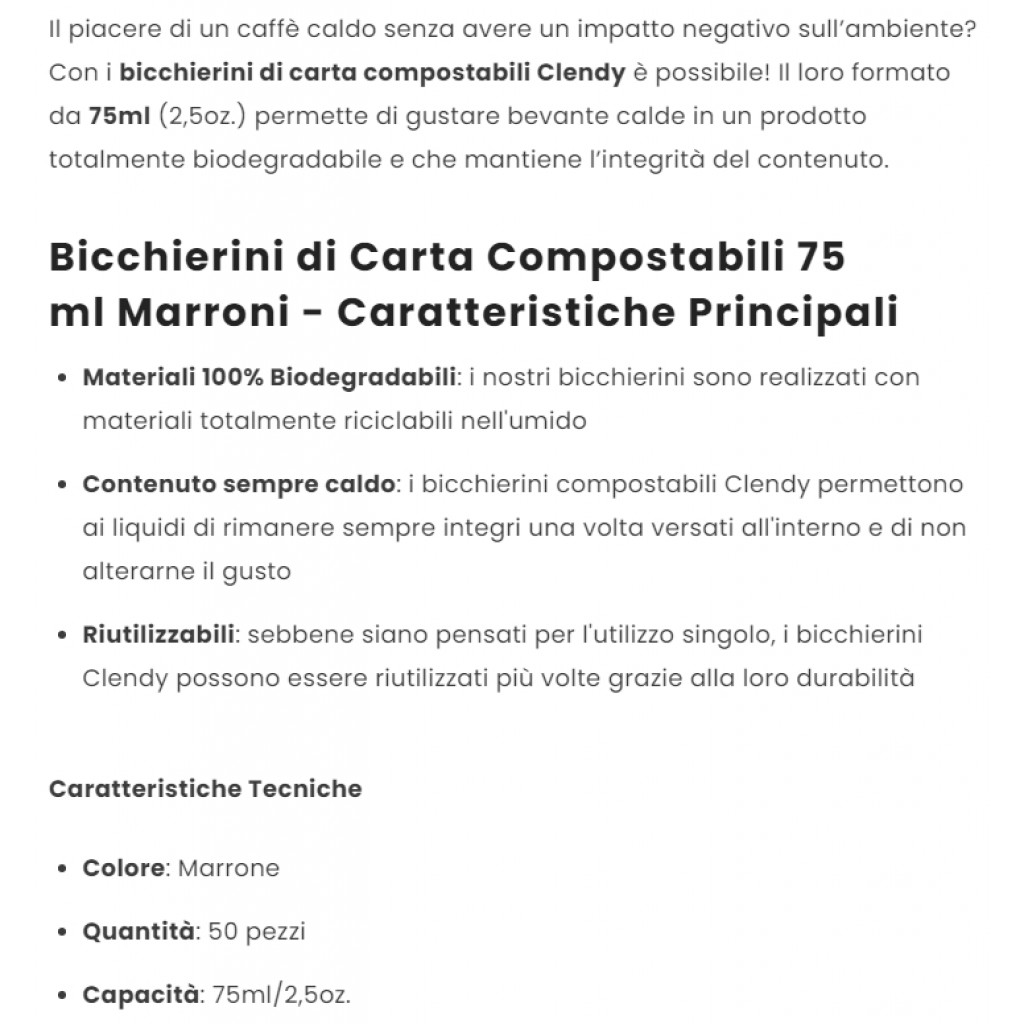100 Bicchierini Caffè In Carta 75ml - Biodegradabili, Resistenti Fino A 90°C, Colore Marrone - Foto 7