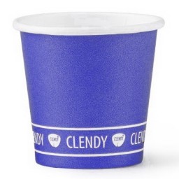 Clendy Bicchieri Caffe' Monouso In Carta Da 75ml - 50 Pezzi - Blu