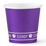 Clendy Bicchieri Caffe' Monouso In Carta Da 75ml - 50 Pezzi - Viola