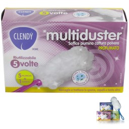 Clendy Multiduster Piumino Cattura Polvere - 1 Manico Con 5 Ricariche