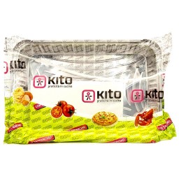 Kito 2 Vaschette In Alluminio Con Coperchio - 6 Porzioni 31x21x5cm